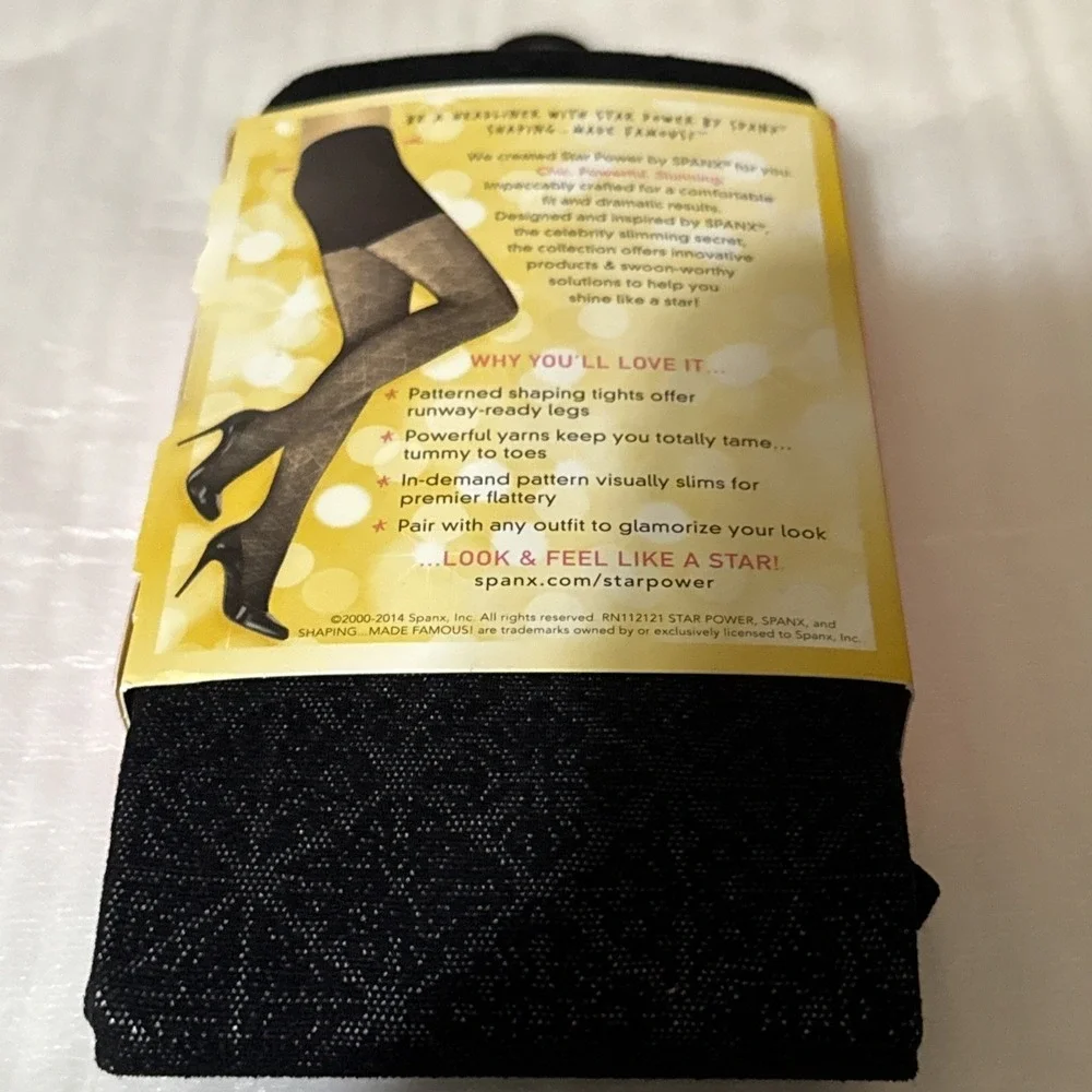 Lot of 2 Star Power by Spanx Enter-Stage Shaping Tights Nouveau Size D NWT